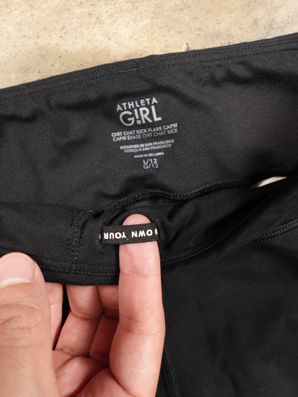 Athleta Girl Chit Chat Flare Pants Bundle (2 Pair) Size L / 12 Black & Navy - Picture 3 of 15